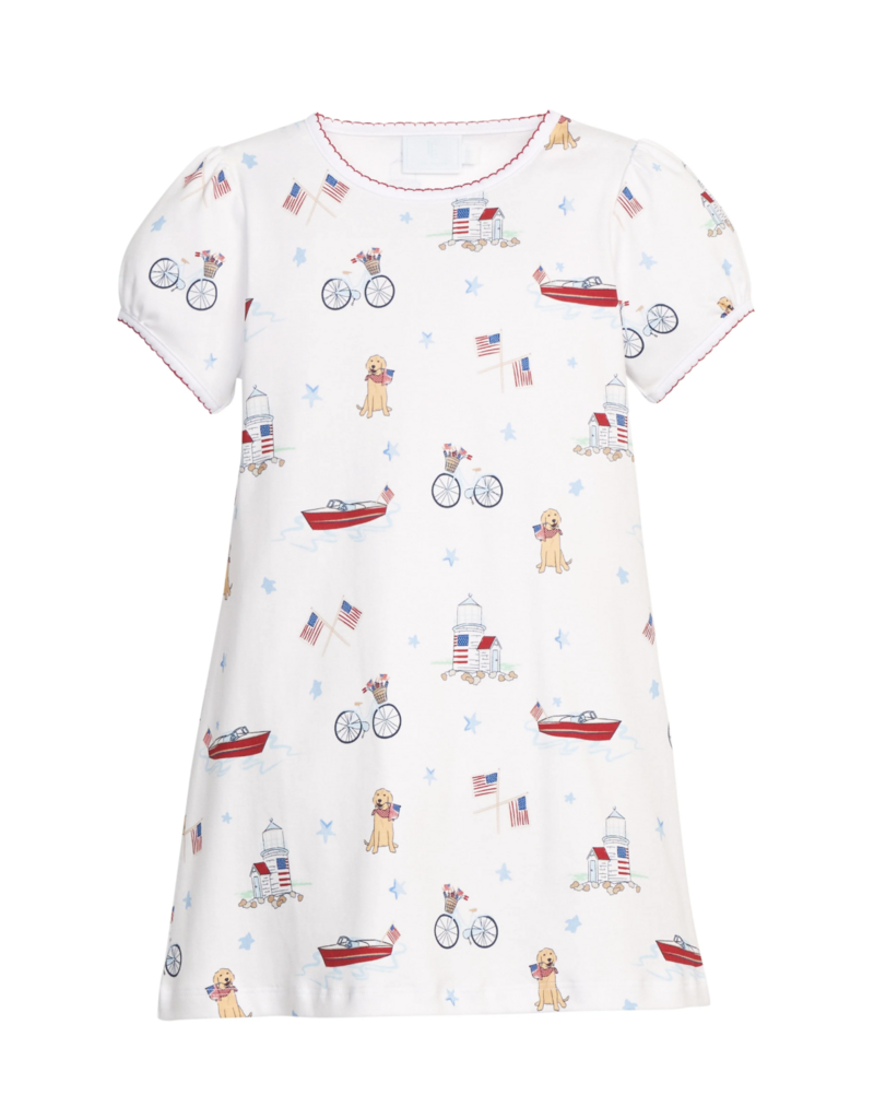 Little English Printed T-Shirt Dress Coastal Summer
