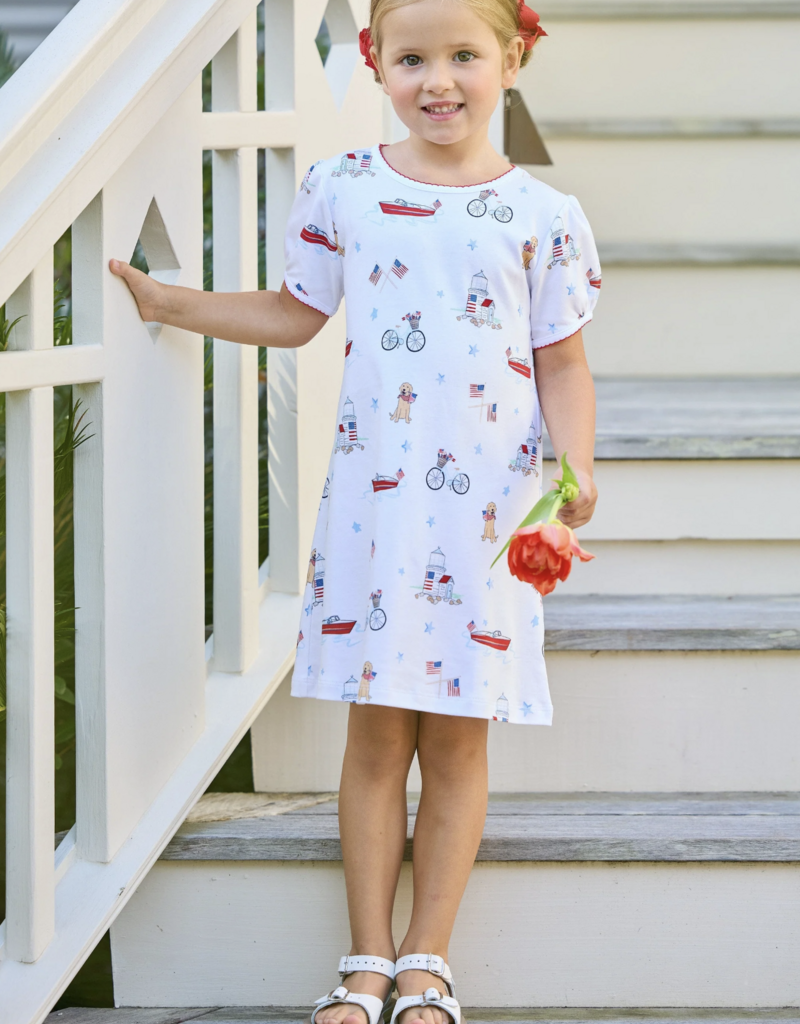 Little English Printed T-Shirt Dress Coastal Summer
