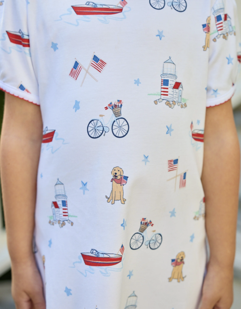 Little English Printed T-Shirt Dress Coastal Summer