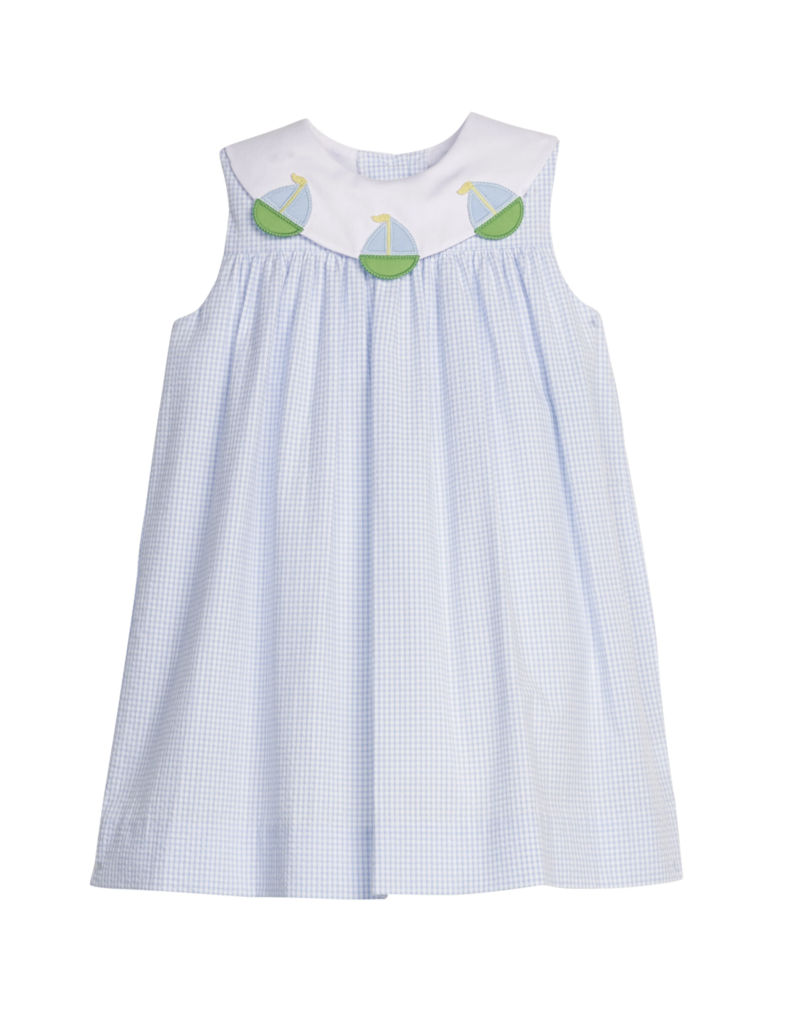 Little English Bib Dress Sailboats