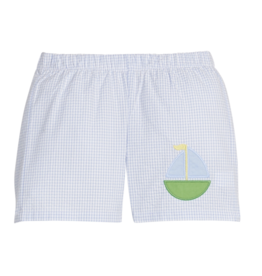 Little English Sailboats Applique Basic Short