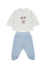 Mayoral Puppy Applique Top w/Sky Blue Footed Pants