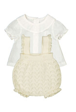 Mayoral Pale Yellow Bubble w/Collared Top