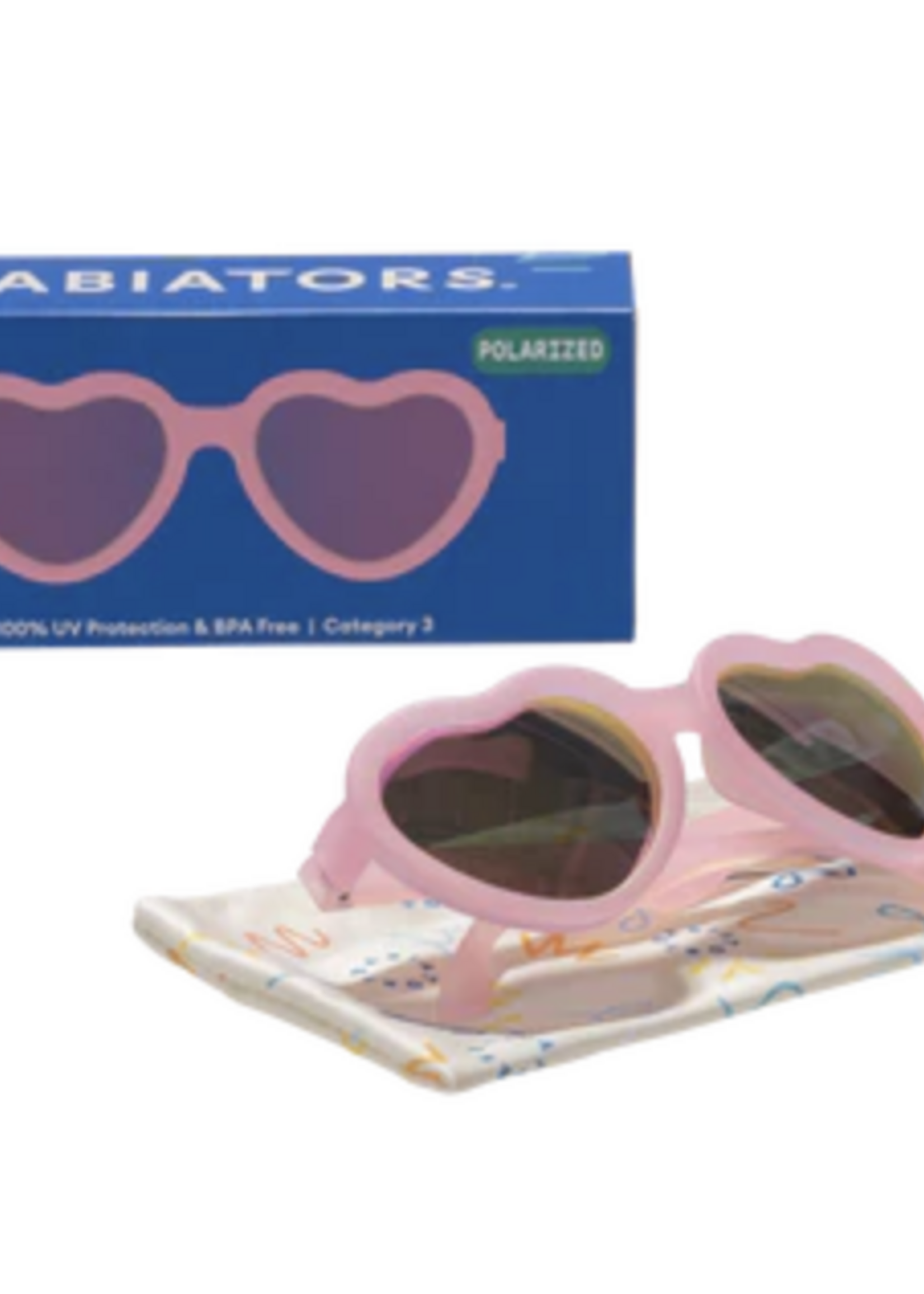 Babiators Frosted Pink Polarized Heart Mirrored Lens