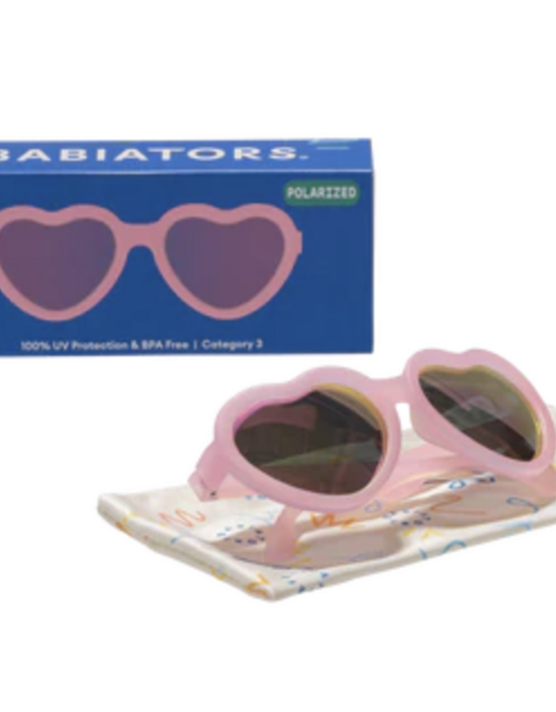 Babiators Frosted Pink Polarized Heart Mirrored Lens