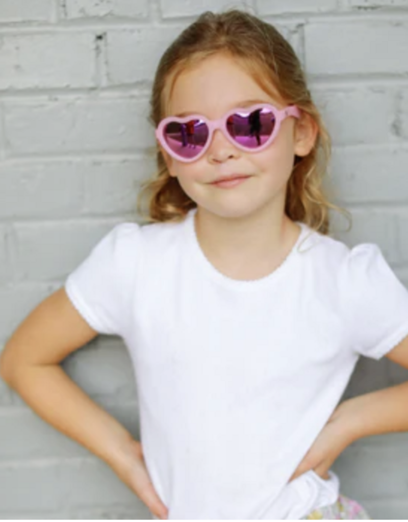 Babiators Frosted Pink Polarized Heart Mirrored Lens