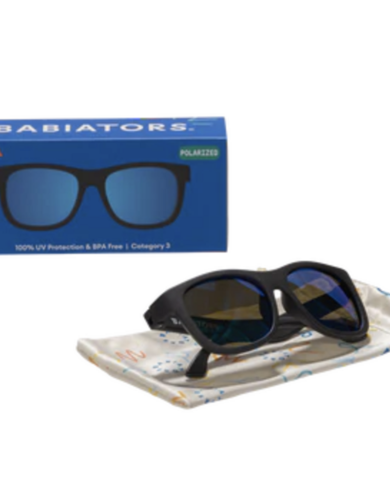 Babiators Jet Black Navigator Cobalt Polarized Mirrored Lens