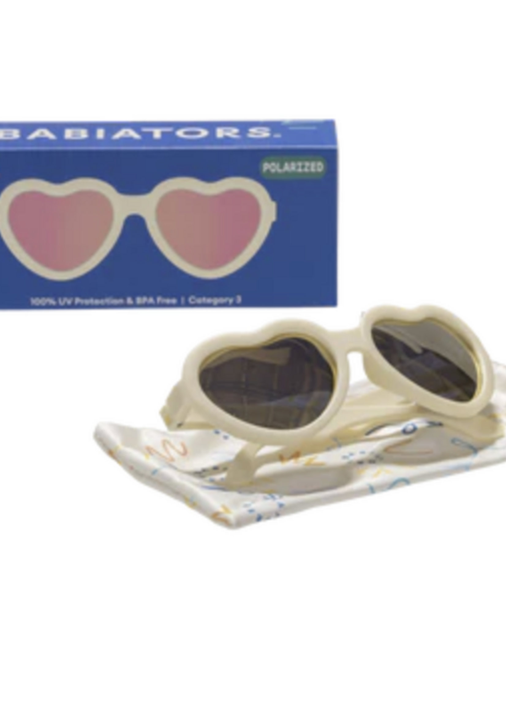 Babiators Heart Polarized Sunglasses Sweet Cream/Rose Gold