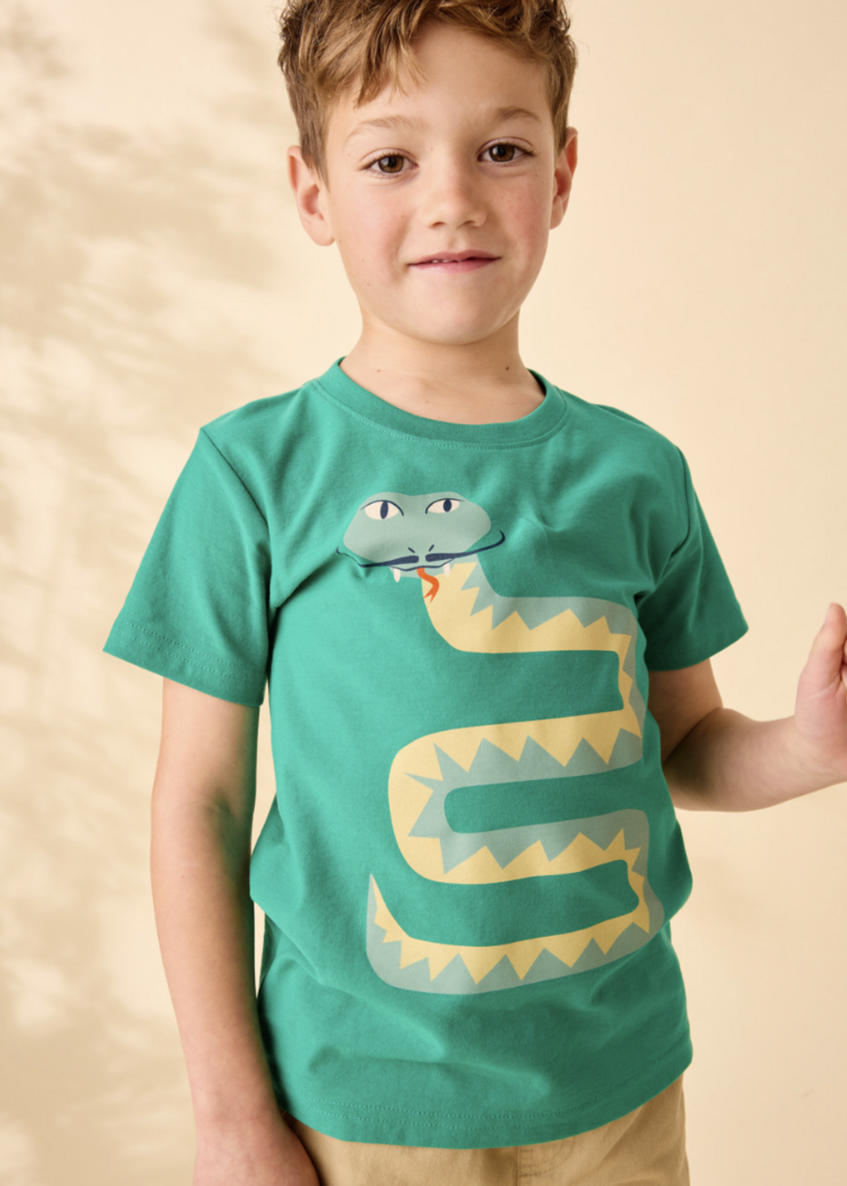 Tea Collection BIGOTE SNAKE GRAPHIC TEE VIRIDIAN
