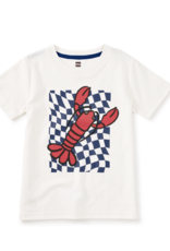 Tea Collection CHECKERBOARD CATCH GRAPHIC TEE CHALK