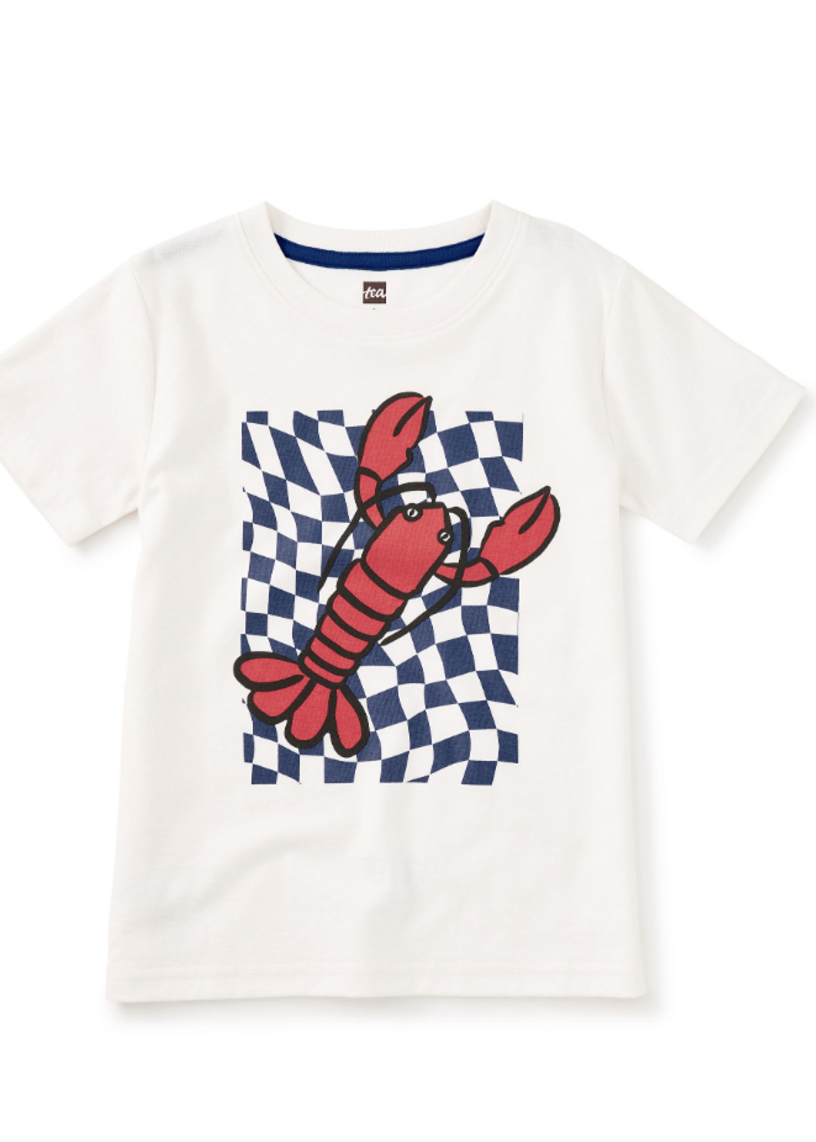 Tea Collection CHECKERBOARD CATCH GRAPHIC TEE CHALK