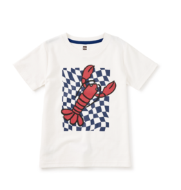 Tea Collection SALE. CHECKERBOARD CATCH GRAPHIC TEE CHALK