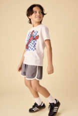 Tea Collection CHECKERBOARD CATCH GRAPHIC TEE CHALK