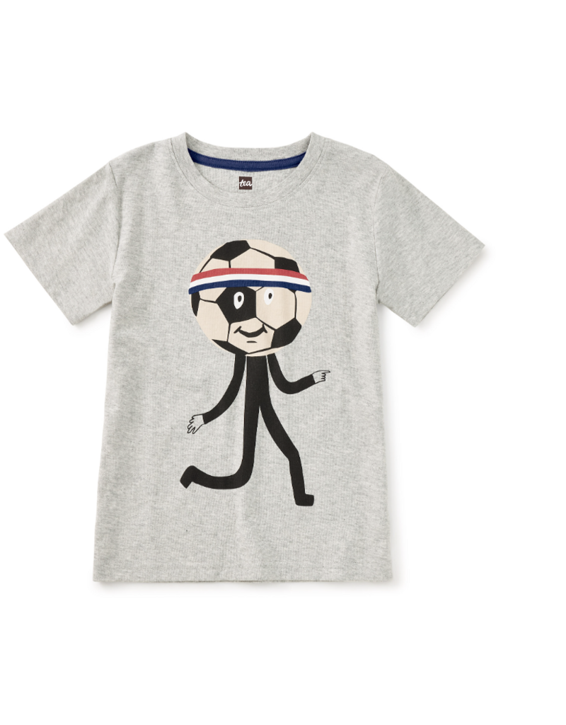 Tea Collection HEAD IN THE GAME GRAPHIC TEE MED HEATHER GREY