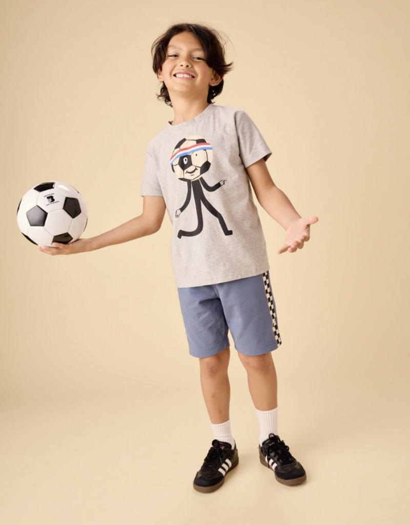 Tea Collection HEAD IN THE GAME GRAPHIC TEE MED HEATHER GREY