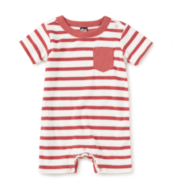 Tea Collection TERRYCLOTH SHORTIE BABY ROMPER POMME