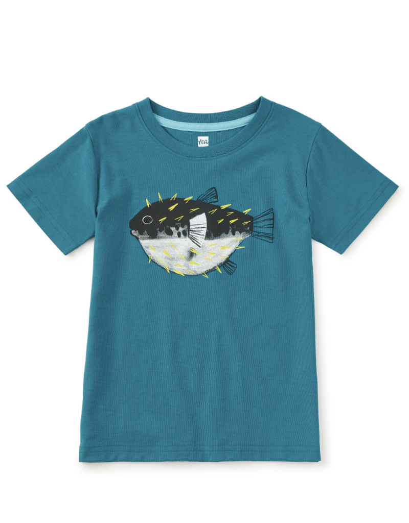 Tea Collection PUFFER FISH GRAPHIC TEE SCUBA