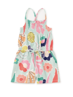 Tea Collection SALE. SMOCKED STRAPPY ROMPER SEA FLORAL