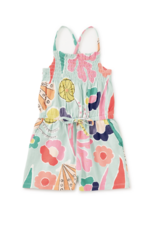 Tea Collection SMOCKED STRAPPY ROMPER SEA FLORAL
