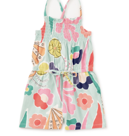 Tea Collection SALE SMOCKED STRAPPY ROMPER SEA FLORAL