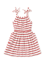 Tea Collection TERRYCLOTH TIE SHOULDER TWIRL DRESS