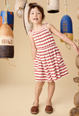 Tea Collection TERRYCLOTH TIE SHOULDER TWIRL DRESS