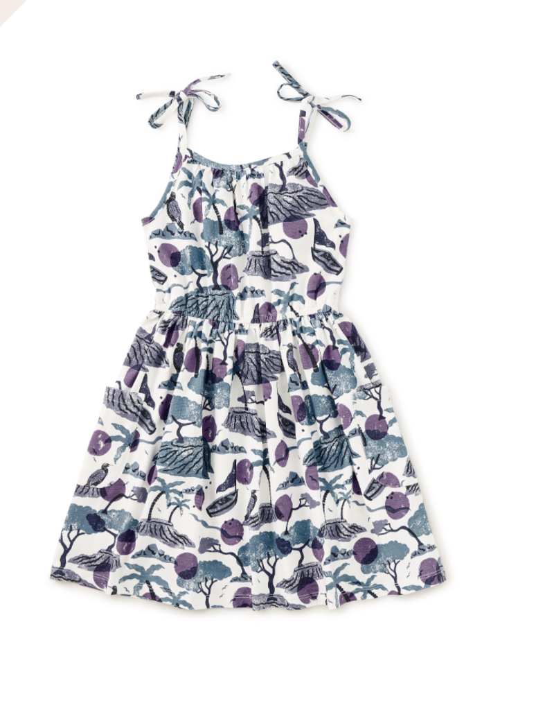 Tea Collection TIE SHOULDER TWIRL DRESS COSTA BRAVA