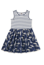 Tea Collection PRINT MIX TANK SKIRTED DRESS BLOCKPRINT SARDINES