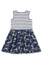Tea Collection PRINT MIX TANK SKIRTED DRESS BLOCKPRINT SARDINES