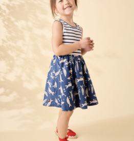 Tea Collection PRINT MIX TANK SKIRTED DRESS BLOCKPRINT SARDINES