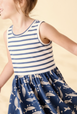 Tea Collection PRINT MIX TANK SKIRTED DRESS BLOCKPRINT SARDINES