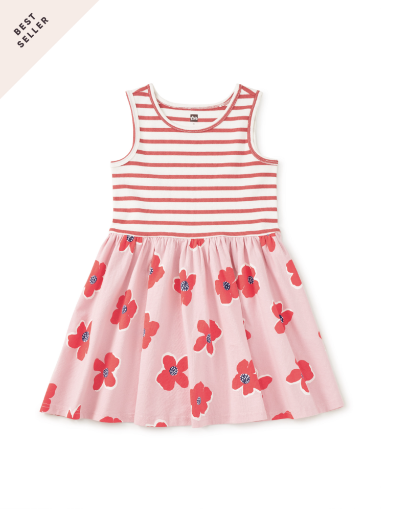 Tea Collection PRINT MIX TANK SKIRTED DRESS ROCK FLORAL