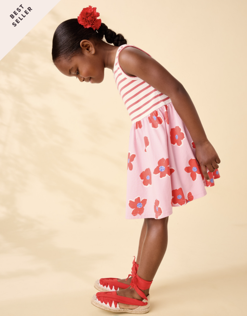 Tea Collection PRINT MIX TANK SKIRTED DRESS ROCK FLORAL