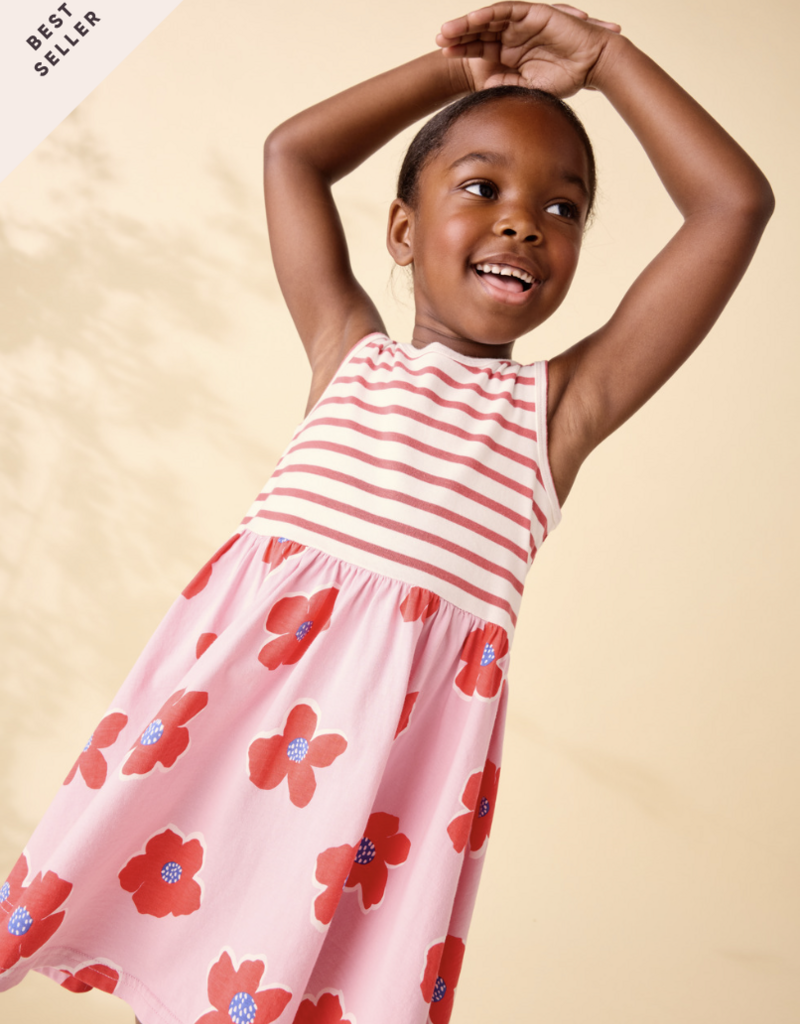 Tea Collection PRINT MIX TANK SKIRTED DRESS ROCK FLORAL
