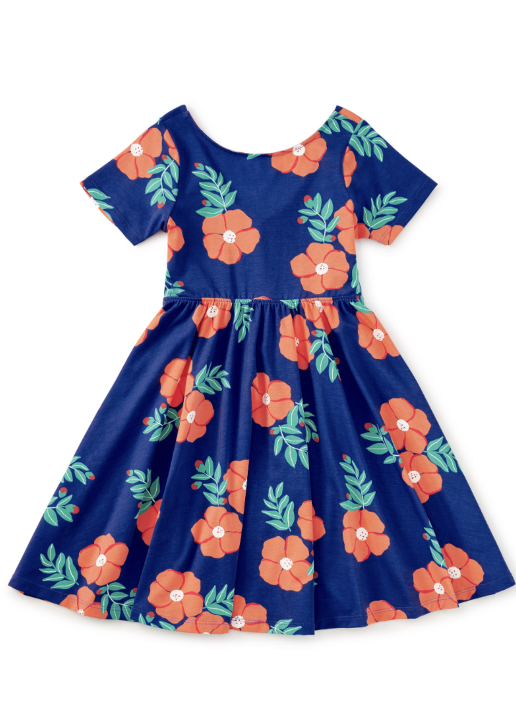 Tea Collection TWIST BACK BALLET DRESS ROCK ROSE