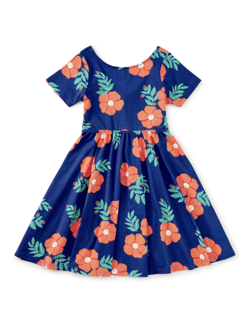 Tea Collection TWIST BACK BALLET DRESS ROCK ROSE