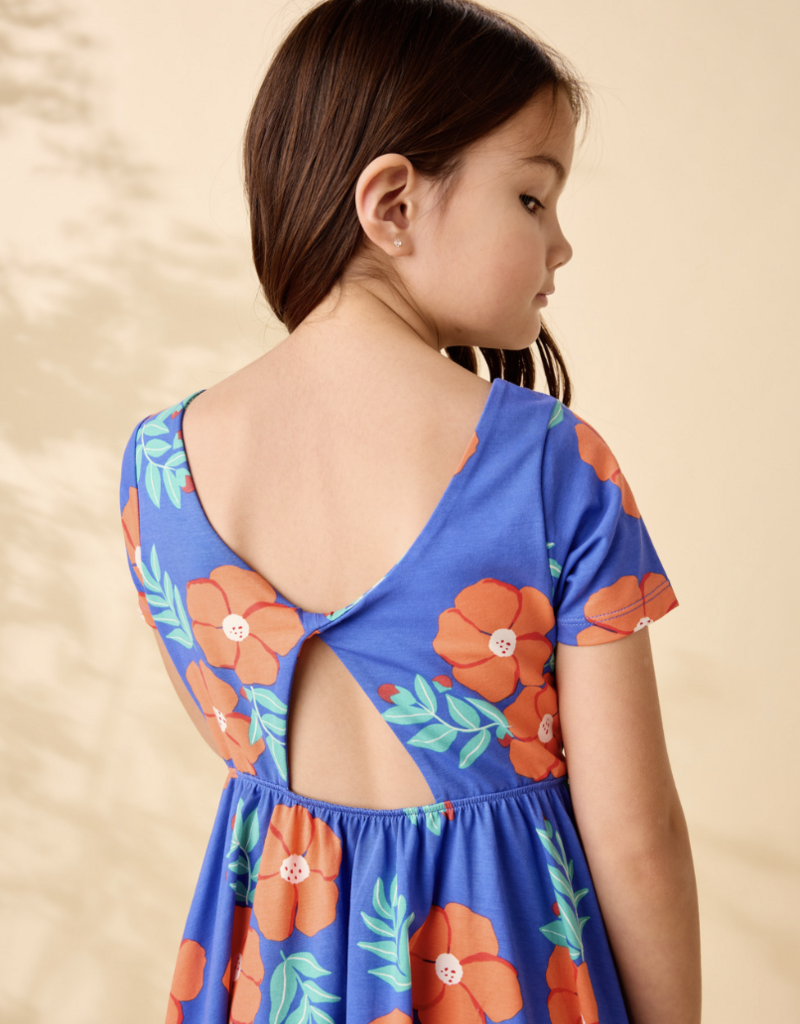 Tea Collection TWIST BACK BALLET DRESS ROCK ROSE