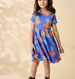 Tea Collection SALE TWIST BACK BALLET DRESS ROCK ROSE