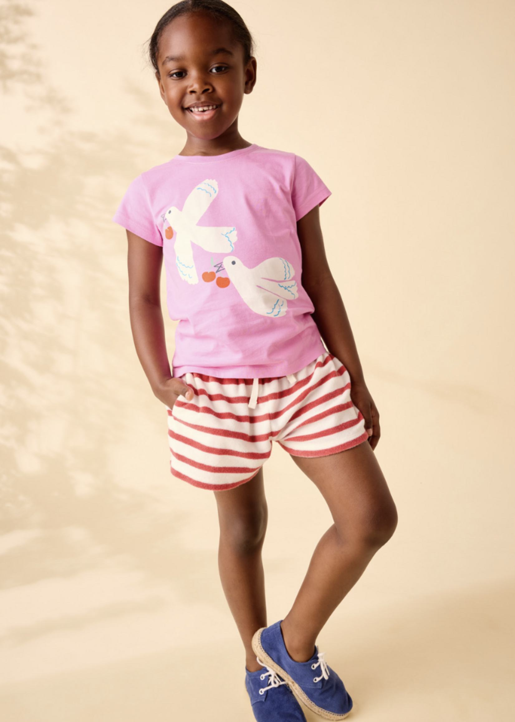 Tea Collection TERRYCLOTH STRIPE SHORT POMME