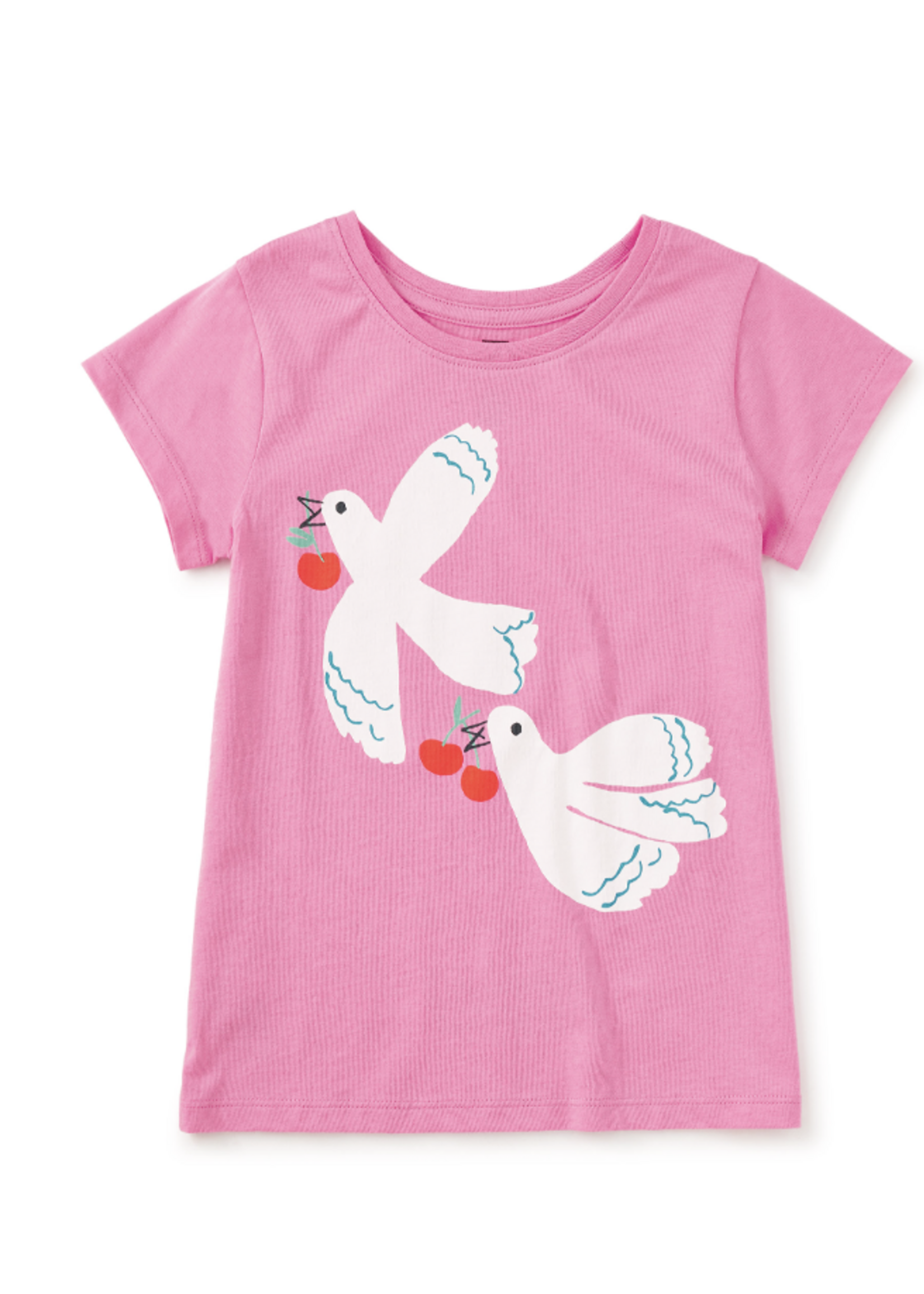 Tea Collection CHERRY WINGS GRAPHIC TEE PERENNIAL PINK