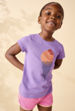 Tea Collection GLITTER STRAWBERRY GRAPHIC TEE DEEP LAVENDER