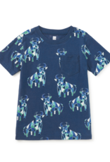 Tea Collection PRINTED POCKET TEE PICASSOS TOROS