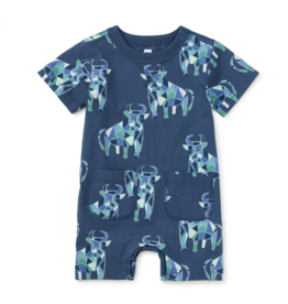 Tea Collection SALE DOUBLE POCKET BABY ROMPER PICASSOS TOROS