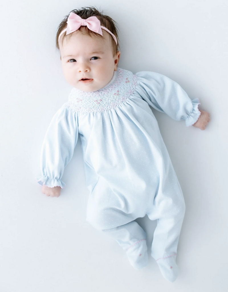 Magnolia Baby Pipers Classic Lt Blue Bishop Footie