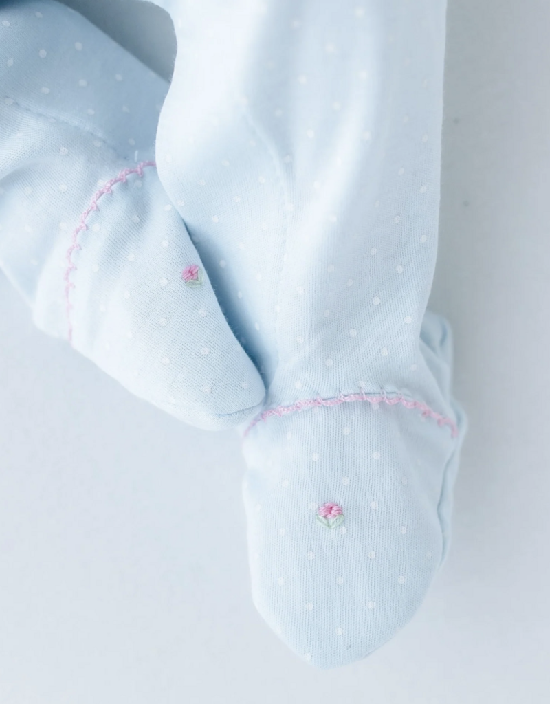 Magnolia Baby Pipers Classic Lt Blue Bishop Footie