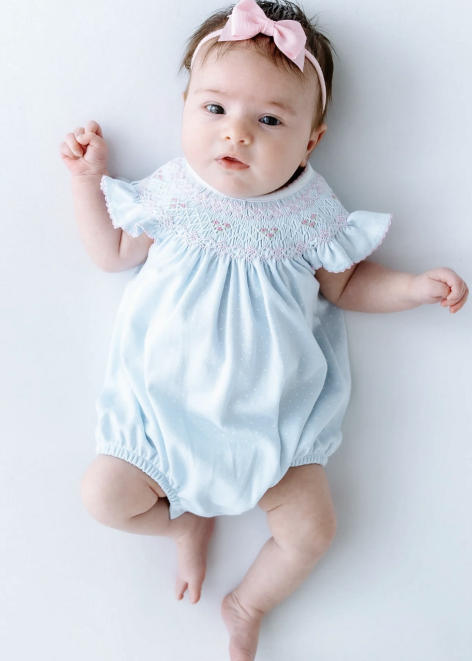 Magnolia Baby Pipers Classic Lt Blue Bishop Flutters Bubble