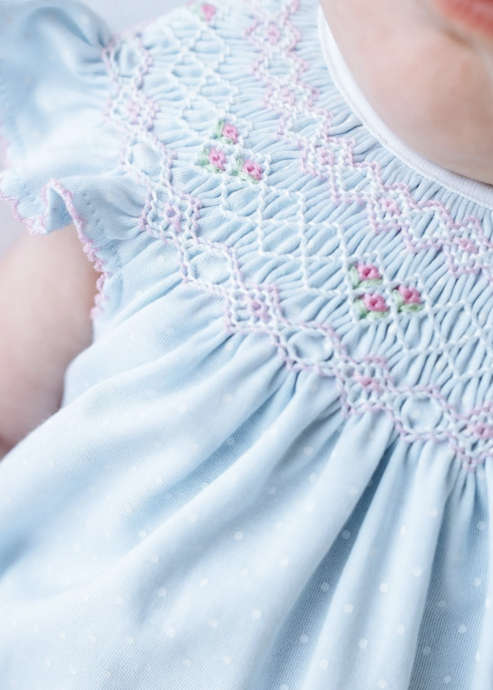 Magnolia Baby Pipers Classic Lt Blue Bishop Flutters Bubble