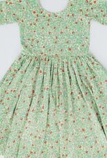 Good Apples Kids S/S Twirl Dress Spring Green Floral