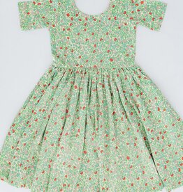 Good Apples Kids S/S Twirl Dress Spring Green Floral