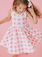 Good Apples Kids SALE. S/S Twirl Dress Pink Daisies